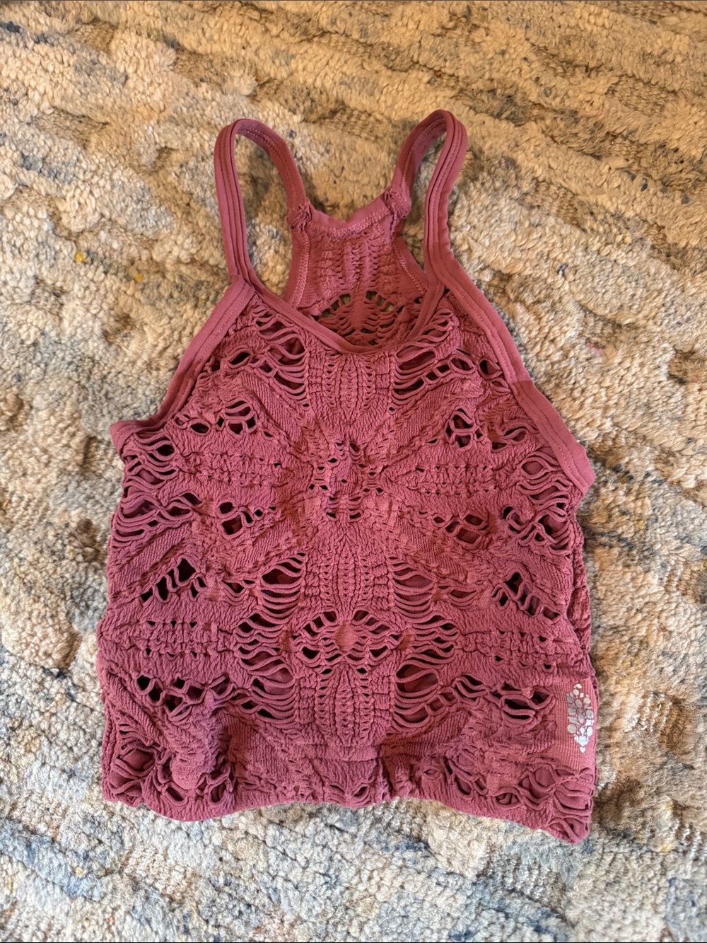 FP Movement by Free People Crochet Camisole - Rose Mauve